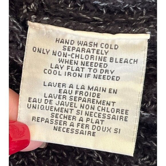 Denim & Supply Ralph Lauren Woman's Sz S Black Cowl Neck Knit Pullover Sweater - Picture 5 of 7